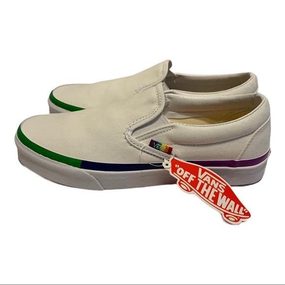 vans slip on pride shoes